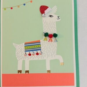 Colorful Llama Holiday Card